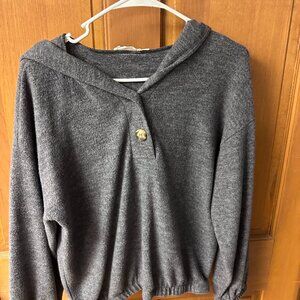 Lush Women's Gray Hoodie Size M In Great Shape!!
